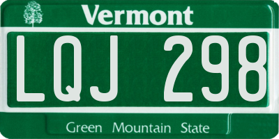 VT license plate LQJ298