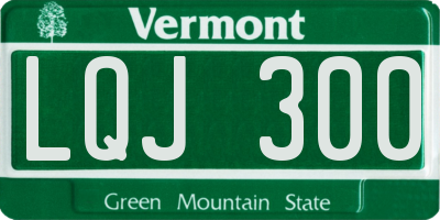 VT license plate LQJ300