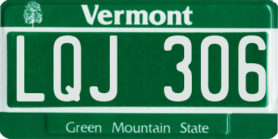 VT license plate LQJ306