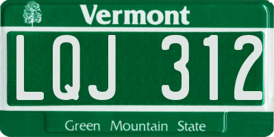 VT license plate LQJ312