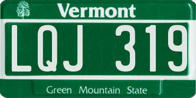 VT license plate LQJ319