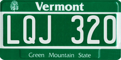 VT license plate LQJ320