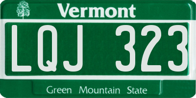 VT license plate LQJ323