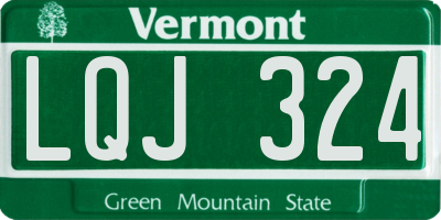 VT license plate LQJ324