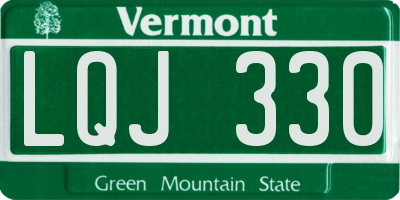 VT license plate LQJ330