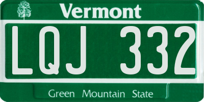 VT license plate LQJ332