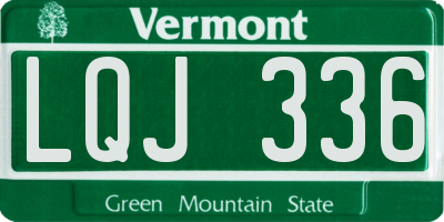 VT license plate LQJ336