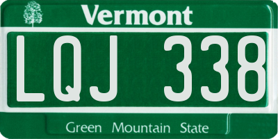 VT license plate LQJ338