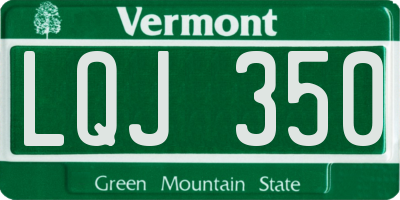 VT license plate LQJ350