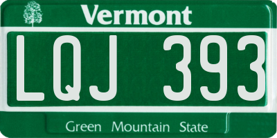 VT license plate LQJ393