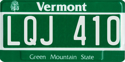 VT license plate LQJ410