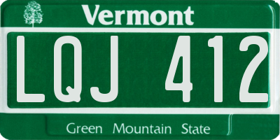 VT license plate LQJ412