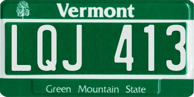 VT license plate LQJ413