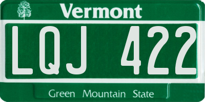 VT license plate LQJ422