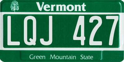 VT license plate LQJ427