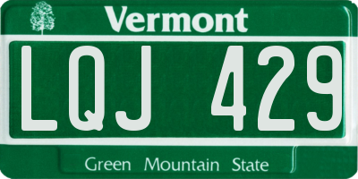 VT license plate LQJ429