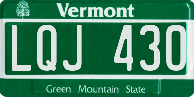 VT license plate LQJ430