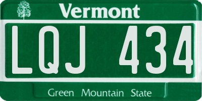 VT license plate LQJ434
