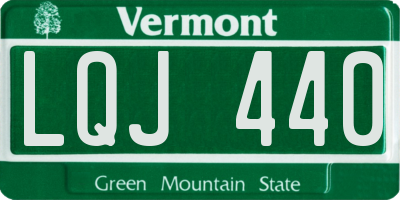 VT license plate LQJ440
