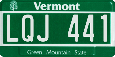 VT license plate LQJ441