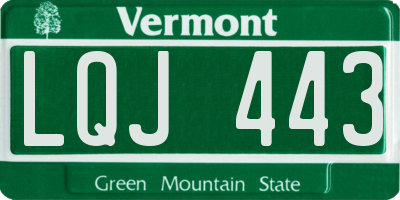VT license plate LQJ443