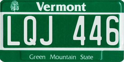 VT license plate LQJ446