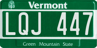 VT license plate LQJ447