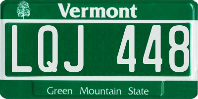 VT license plate LQJ448