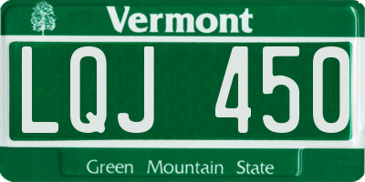 VT license plate LQJ450