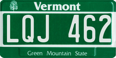 VT license plate LQJ462