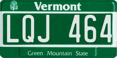 VT license plate LQJ464