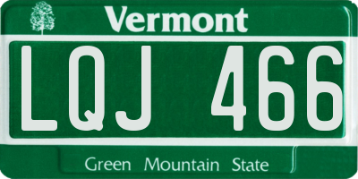 VT license plate LQJ466