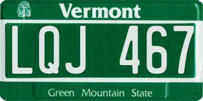 VT license plate LQJ467