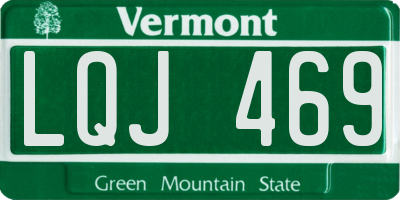 VT license plate LQJ469
