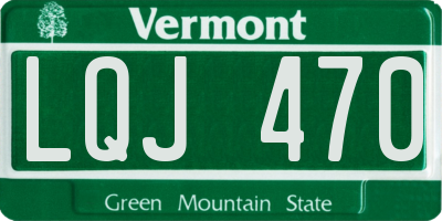 VT license plate LQJ470