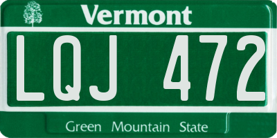 VT license plate LQJ472