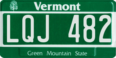 VT license plate LQJ482