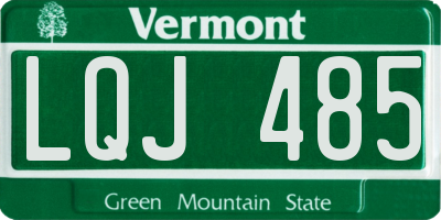 VT license plate LQJ485