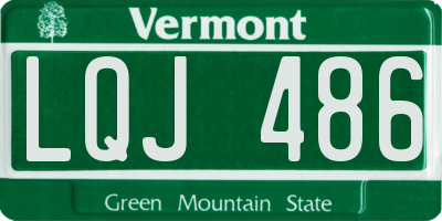 VT license plate LQJ486
