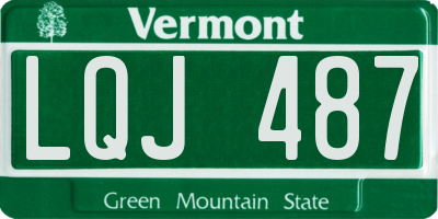 VT license plate LQJ487
