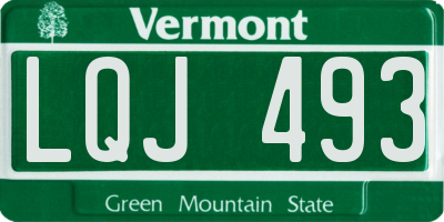 VT license plate LQJ493