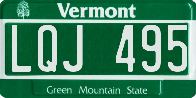 VT license plate LQJ495