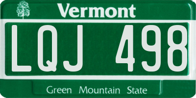 VT license plate LQJ498