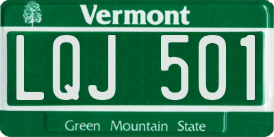 VT license plate LQJ501