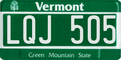 VT license plate LQJ505