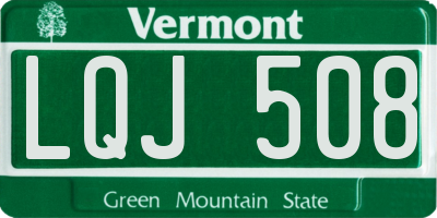 VT license plate LQJ508