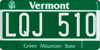 VT license plate LQJ510