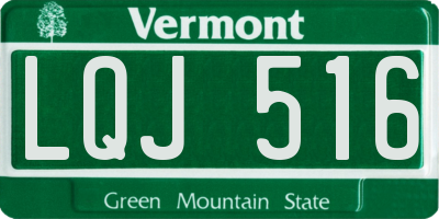 VT license plate LQJ516