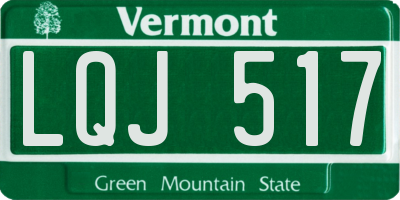 VT license plate LQJ517