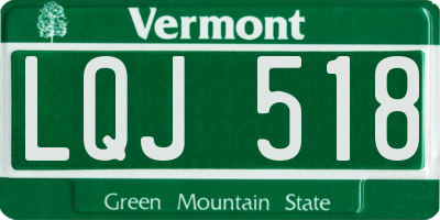 VT license plate LQJ518